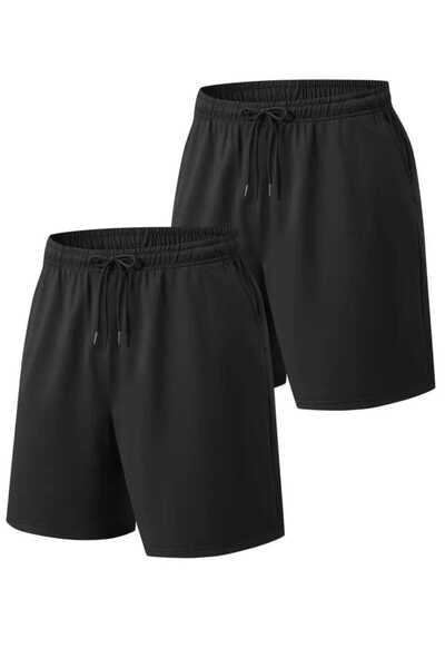 TORUK MAKTO Σετ 2 τεμαχίων Unisex Σορτς από χτενισμένο βαμβάκι σε κανονική, ά...