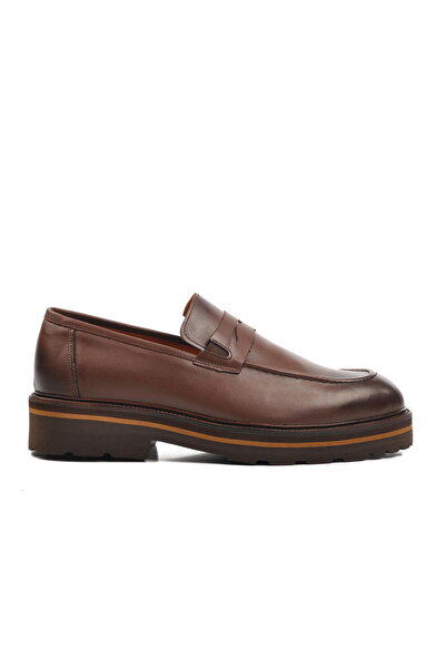 Aspor Brown Genuine Leather Men's Boots Loafer Shoes