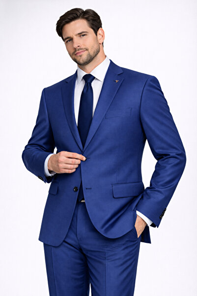 FABIO CASSEL Yünlü Kumaş 4 Drop Klasik KESİM Premium Erkek Takım Elbise