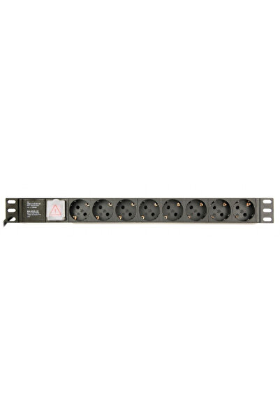 Gembird 1U Rack Power Strip 19 inch, 8 Schuko Sockets, IEC Input, Max 10 A, O...