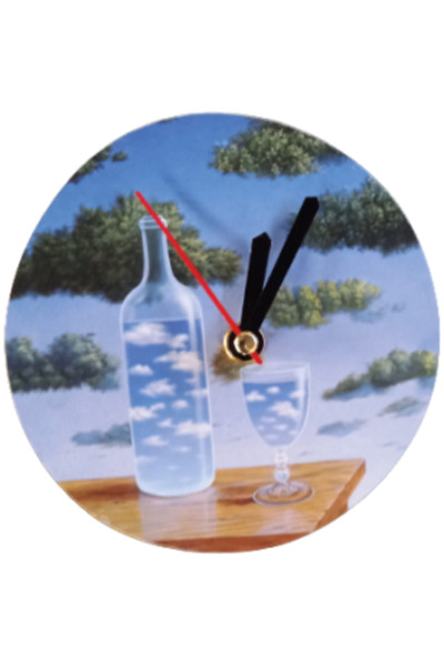 Generic Ceas de perete fara rama BOTTLE&amp;GLASS, diametru 12,5 cm x 0.5 cm,...