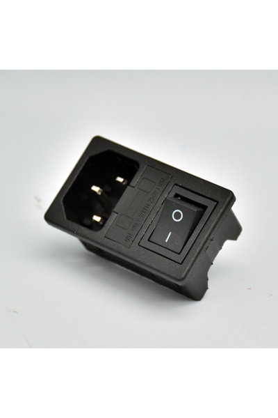 Choice black With 10A Fuse! Red Rocker Switch Fused IEC320 C14 Inlet Power So...