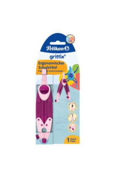 Pelikan school compass Griffix GZ/1/B (purple, with tip protection)