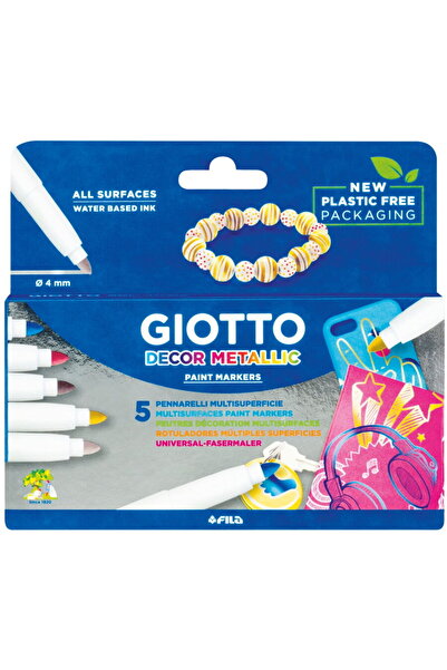 Giotto Metallic Markers Set of 5, Decor