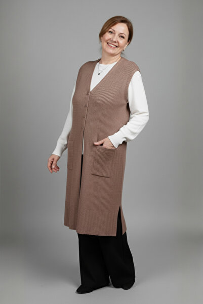 Laden Women's Plus Size Knitwear Spring Summer Accordion Stretchy Knit Standa...