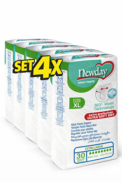 newday SET 4X ADULT DIAPERS - PANTS, ADULT PANTS, XL SIZE, 120PCS/SET