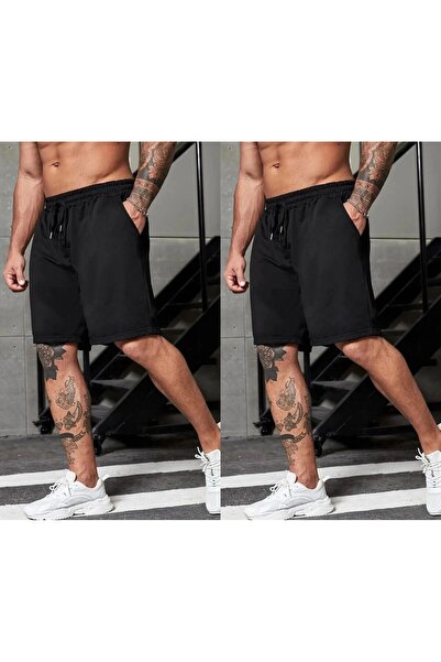 TORUK MAKTO Σετ 2 τεμαχίων Unisex Σορτς από χτενισμένο βαμβάκι σε κανονική, ά...