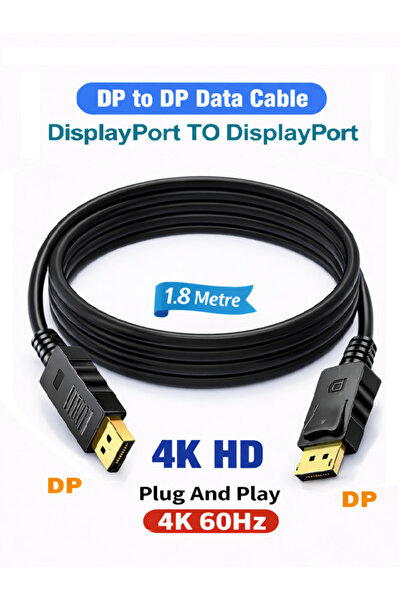 ANKTEK 4K Dp Displayport to Dp Data Kablo 4K HD 144/165Hz Gaming/Sinema 1.8 M...