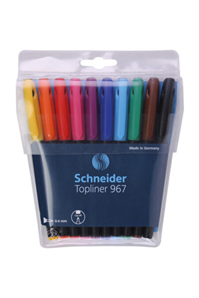 SCHNEIDER 967 Liner, felt tip 0.4mm, 10 colors/set