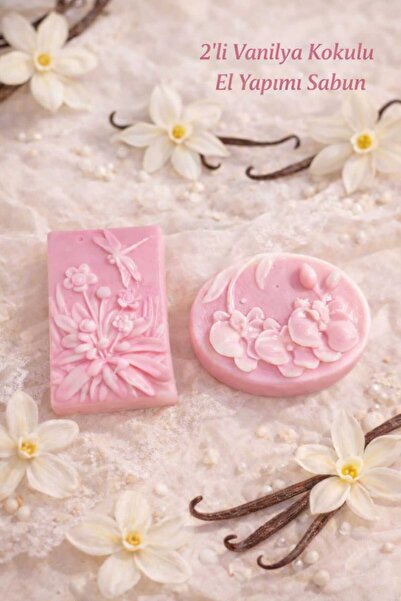 HÂL-İ ŞİFA 2-Pack Vanilla Scented Handmade Decorative Soap – Sweet Flavored N...