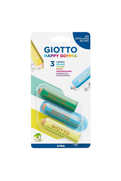 Giotto Radieră pentru creioane colorate, 65 mm x A15 mm, 3 buc/blister