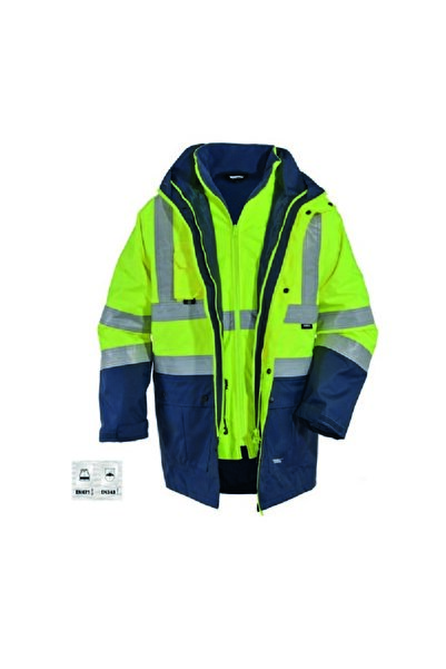 KIG Kocaeli İş Güvenliği 5+1 Oxford Reflektörlü Hi-Viz Kaban