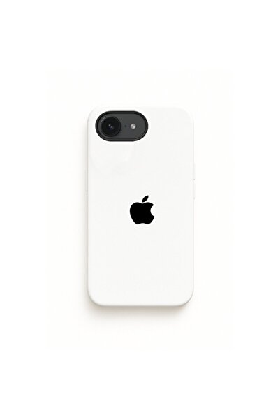 LivaLime iPhone 16 e Uyumlu Beyaz Logo Baskılı İçi kadife Lansman