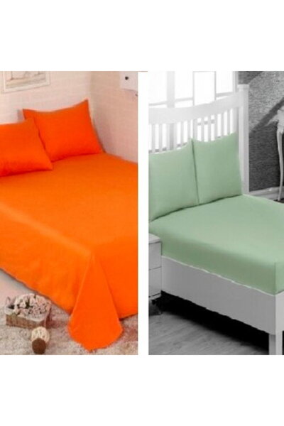 Mally Home Pack of 2 Yuny Mally Home 3-Piece Sets, 100% Cotton, Double Bed Sh...