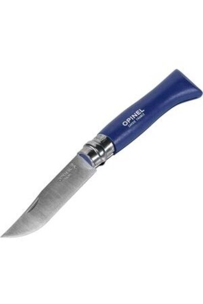 Opinel pocket knife No. 08 Beech Wood, Dark Blue