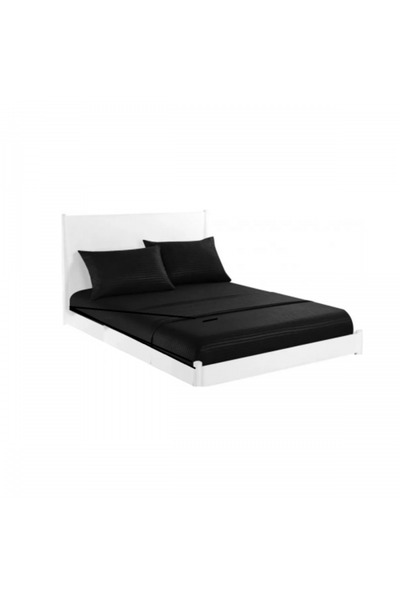 Studio Casa Studio Casa 3-piece bed set, Black, double bed sheet with Stretch...