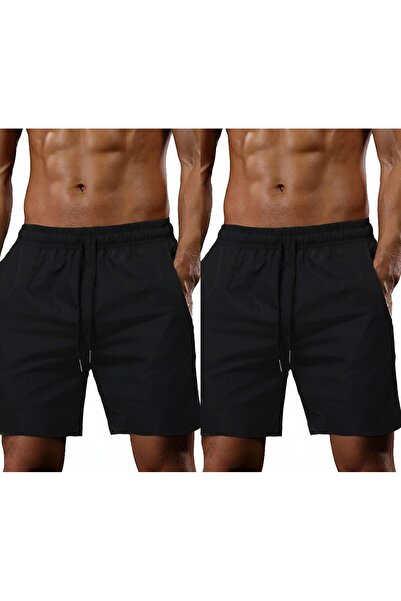 TORUK MAKTO Σετ 2 τεμαχίων Unisex Σορτς από χτενισμένο βαμβάκι σε κανονική, ά...