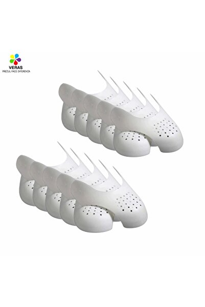 VERAS Set of 10 pairs of Veras Anti-Cut Protectors, for shoe sizes 42-44, white