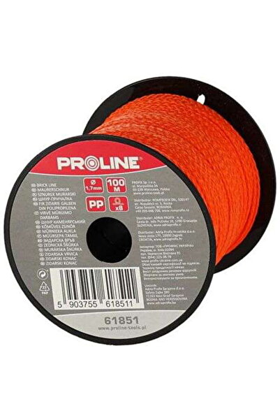 Proline ȘNURĂ DE PERETE DIN POLIPROPILENĂ / PORTOCALIU - 1,7 MM / 50 M