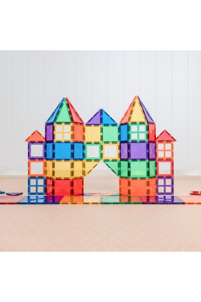 Connetix Set de construcție magnetic, Rainbow Starter Pack, Tiles, 60 piese, 3 ani+