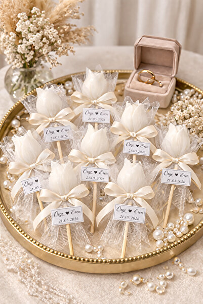 mahimaison Lale Mum Nikah Şekeri 12 Adet