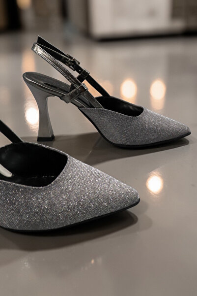 HFKY Women's Glittery Yandan Buckled Evening Dress Shoes. Glittery Pointed To...