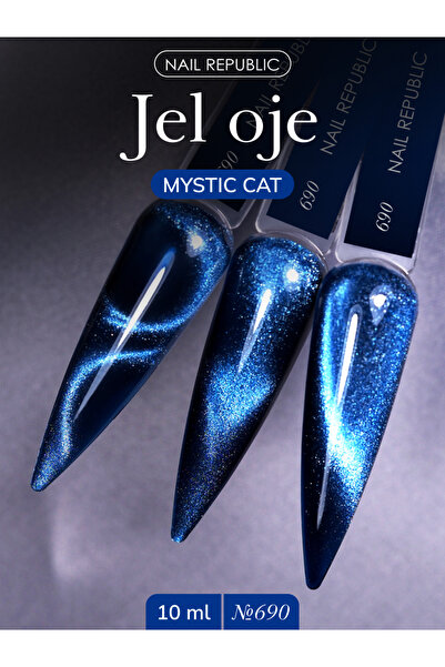Nail Republic Kalıcı Oje Mystic Cat 690 (10 ml) – Mavi Manyetik Kedi Gözü Nai...