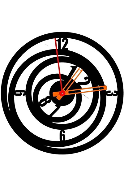 Vivatechnix Metal Wall Clock Krodesign Whirlpool, Diameter 50 cm, Black