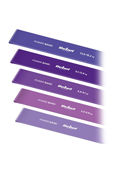 Rebel SET 5 BENZI ELASTICE DIN LATEX MINI BANDĂ 2-18KG ACTIV