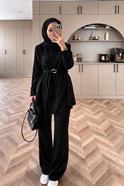 KILIF STORE NEVA PANTOLONLU GOLD KEMERLİ İKİLİ TAKIM