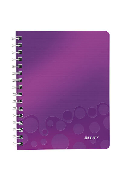 Leitz Wow Office Notebook, PP, A5, Spiral, Dictando - Metallic Purple