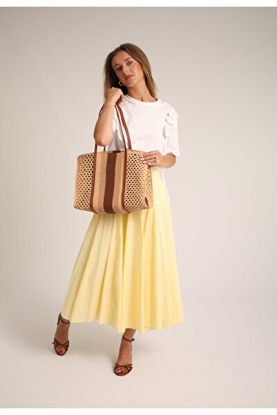 Chielle Mahnoor El Örgüsü Tote Omuz Çantası