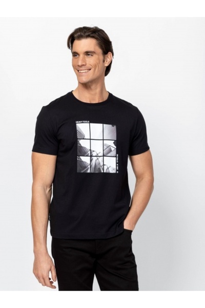 Heavy Tools Tricou bărbătesc cu mânecă scurtă, BLACK M BRAND