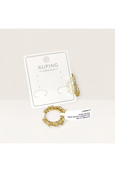 Güler Yüzlü Silver Xuping 13 mm Dangle Hoop Earrings Hoop Gold