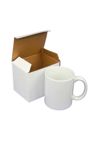 OEM White Sublimation Mug, Ceramic, 330ml, Individual Packaging