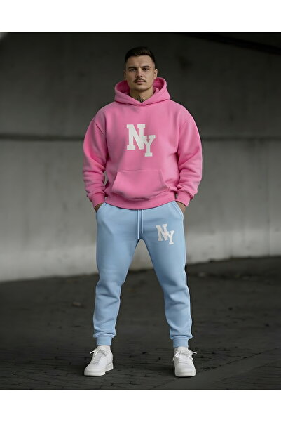 Risil-Nu Company Noul sezon cu glugă NY cu imprimeu Set complet de trening pe...