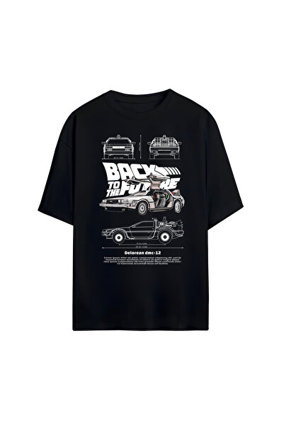 STİL-X Μπλουζάκι Back To The Future με στάμπα, Unisex, 100% βαμβακερό, Oversize