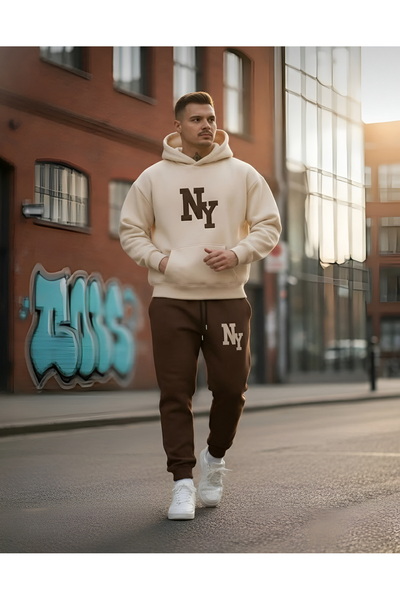 Risil-Nu Company New Season Hooded Ny Printed Full Winter Complete Brushed In...