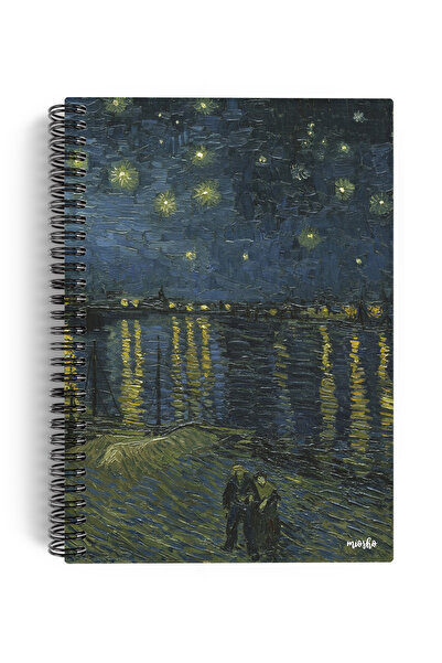 miosho Vincent Van Gogh/Starry Night Over the Rhone,1888 | Spiralli Defter 04...
