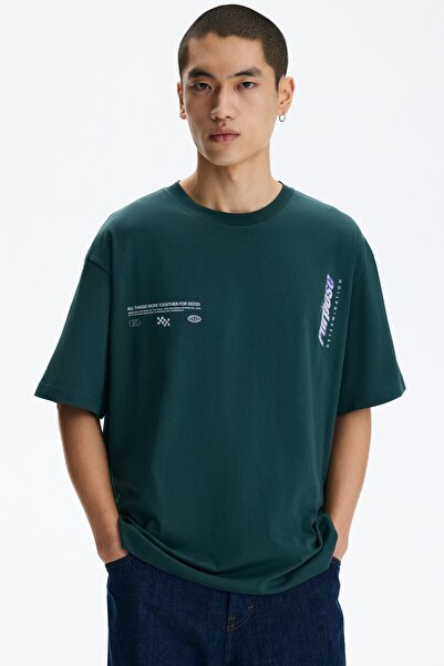 H&M Baskılı Tişört Relaxed Fit