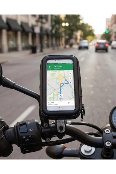 shopwave Waterproof Motorcycle Bike Phone Holder 360 Degree Swivel Handlebar ...