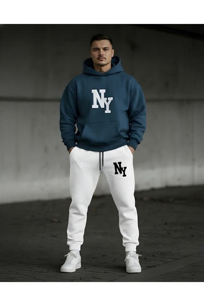 Risil-Nu Company New Season Hooded Ny Printed Full Winter Complete Brushed In...