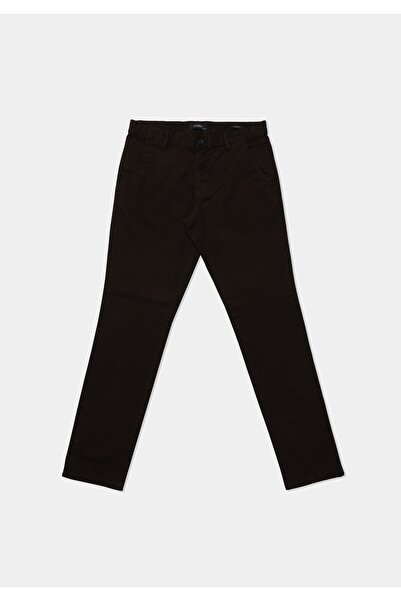 Colin's Slim Fit Mid Waist Straight Leg Men's Brown Trousers