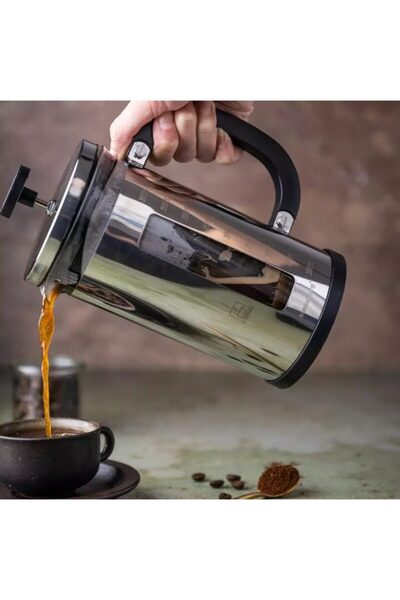 Klausberg Presă de cafea franceză KB 7703, 1 l, sticlă, scală de măsurare, oț...