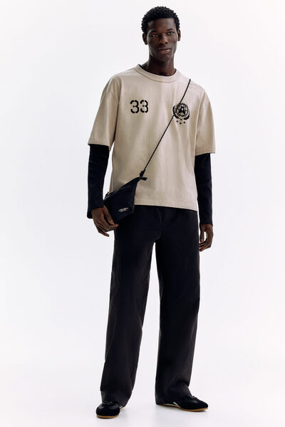 H&M Baskılı Tişört Loose Fit