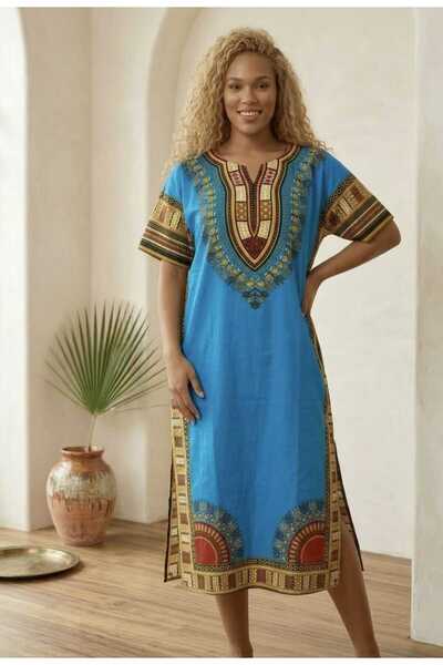 VİSKOYAT Summer Dress Beach Dress Long Dress Cotton Lu Dress