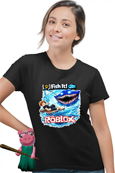 OEM Tricou Femei Roblox Fish it Pescar Huggy Wuggy