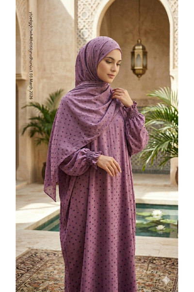 Maison Emarat Prayer Dress/Namazi with Attached Sheila