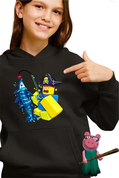 OEM Hanorac Copii Fete Noob Pescar Roblox Fish it Sea Monster