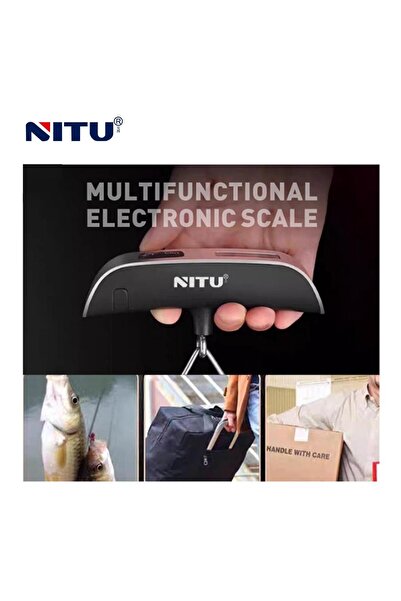 NITU ميزان وزن رقمي بشاشة LCD فضي/أسود
